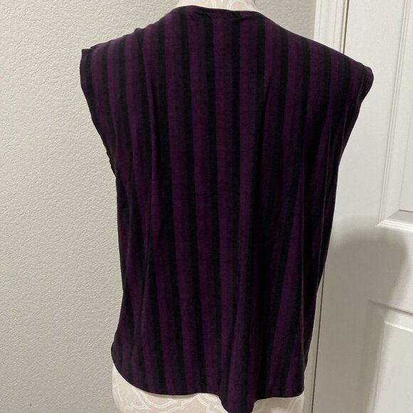 Outback Adventures Black Purple  Sleeveless Top  Size Medium USA - Picture 3 of 11